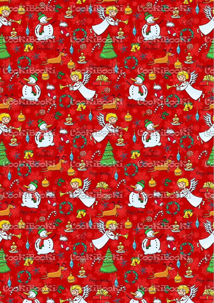 Christmas seamless Шаблон за печат - Коледа #0097 - Image 1