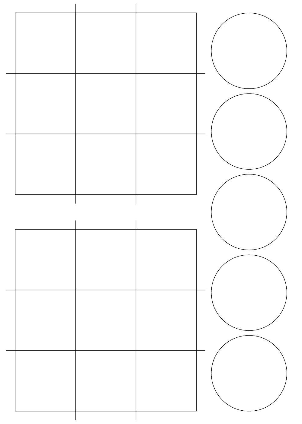 Puzzle02 Индивидуален шаблон за печат - пъзел от квадратчета 4 см #01 - Image 1