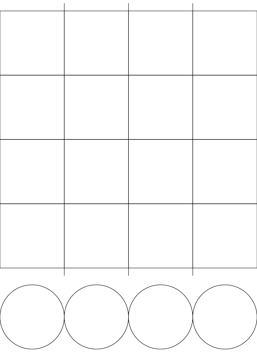 Puzzle04 Индивидуален шаблон за печат - пъзел от квадратчета 5 см #01 - Image 1