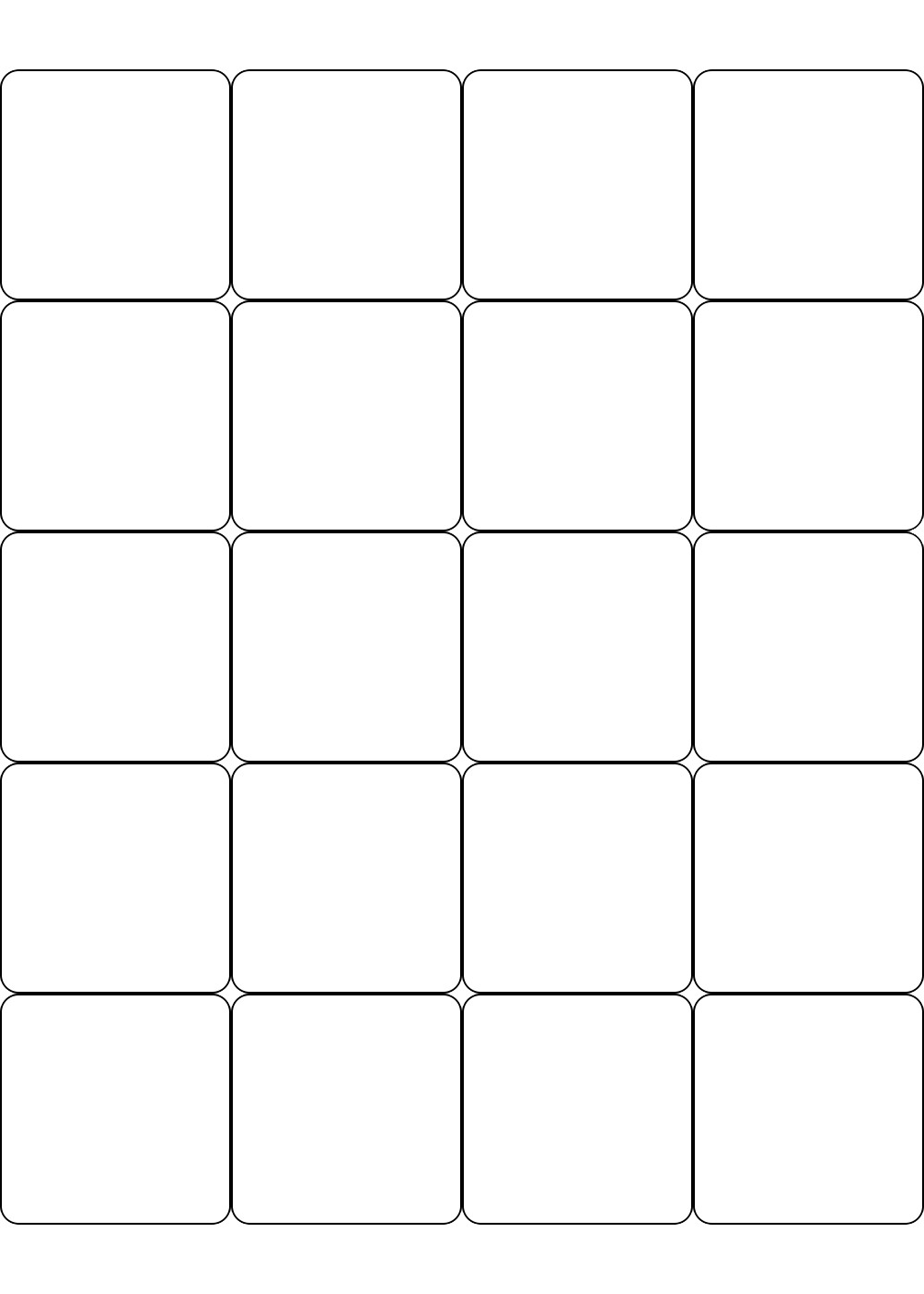 SquareRound5cm Индивидуален шаблон за печат - заоблен квадрат 5 см - Image 1