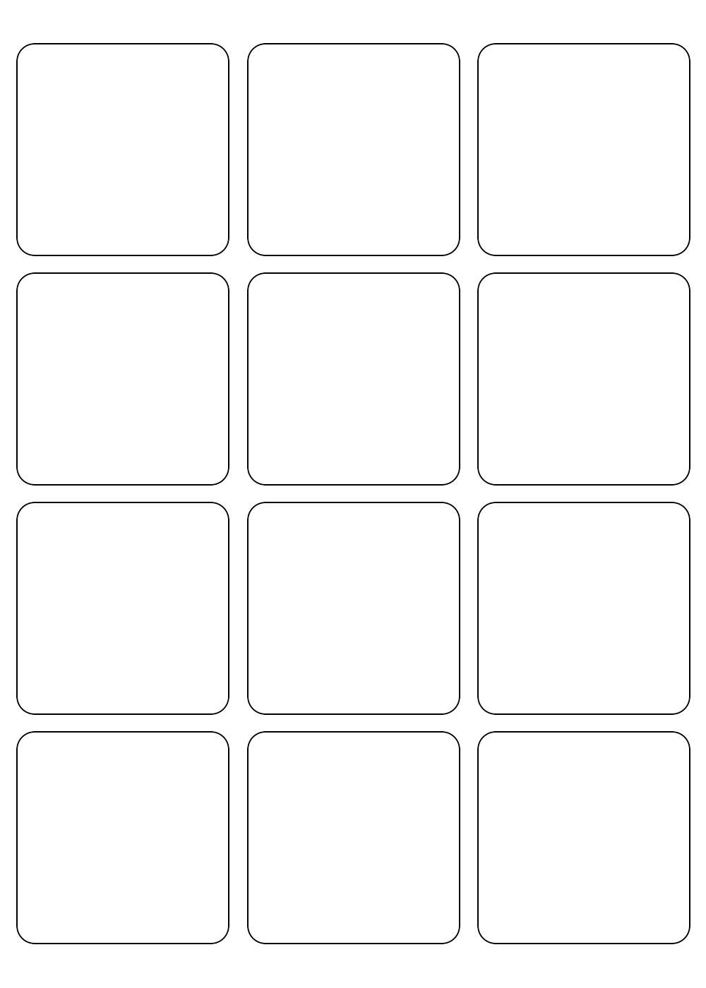 SquareRound6cm Индивидуален шаблон за печат - заоблен квадрат 6 см - Image 1