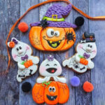 Бисквитки на тема Хелоуин - духчета/тикви