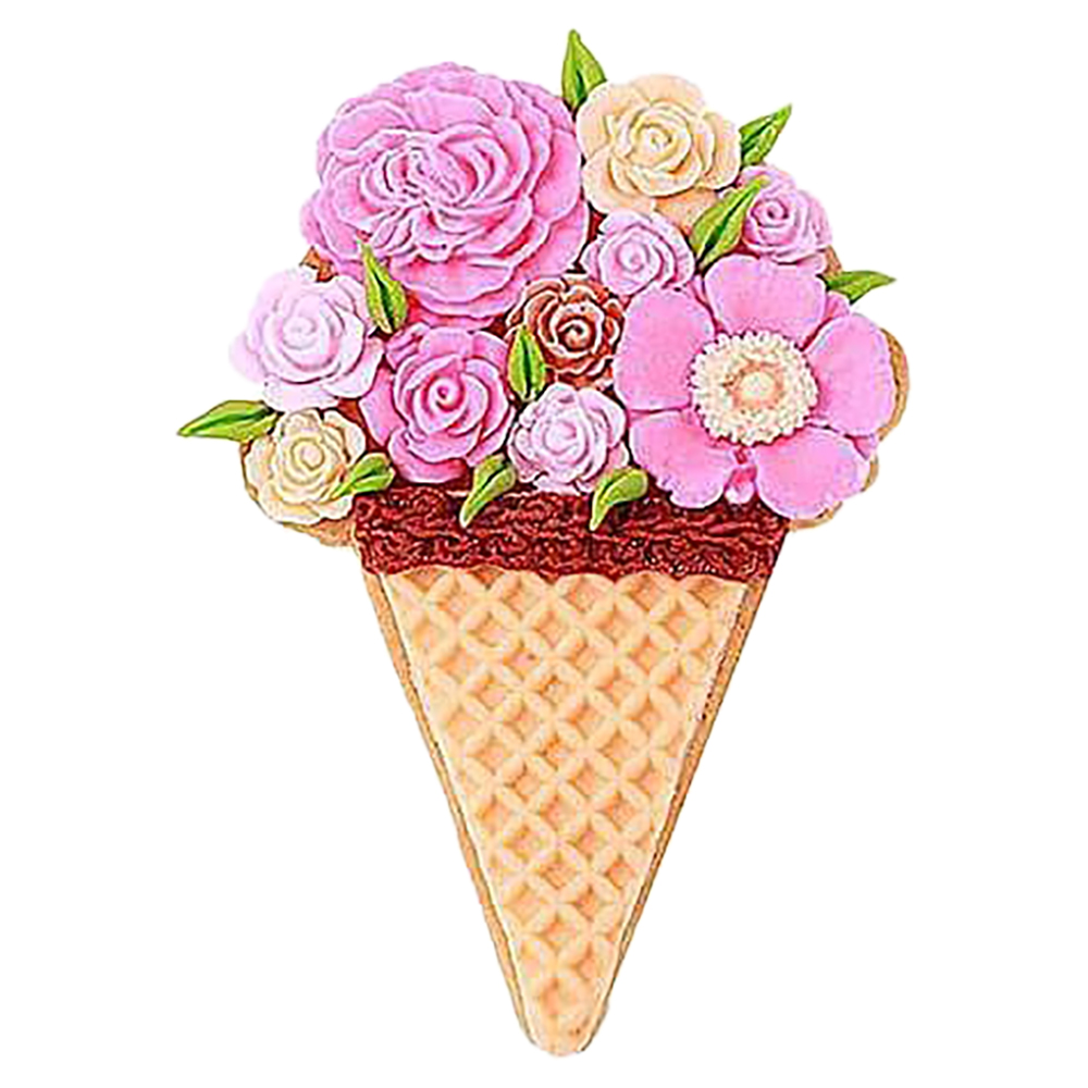 SUM001 Бисквитка - сладолед с цветя - Image 1