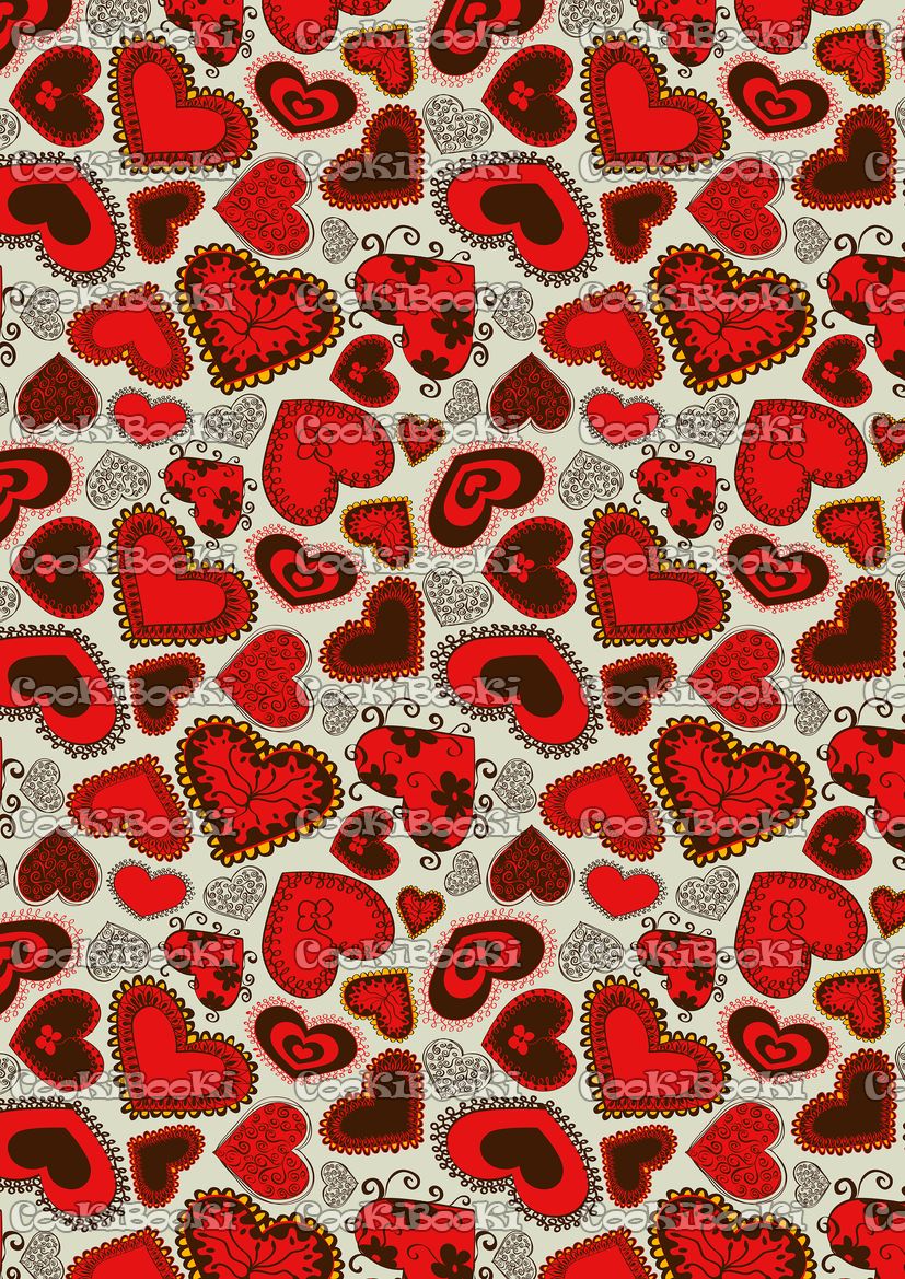 Seamless pattern of hearts Шаблон за печат - Свети Валентин #112 - Image 1