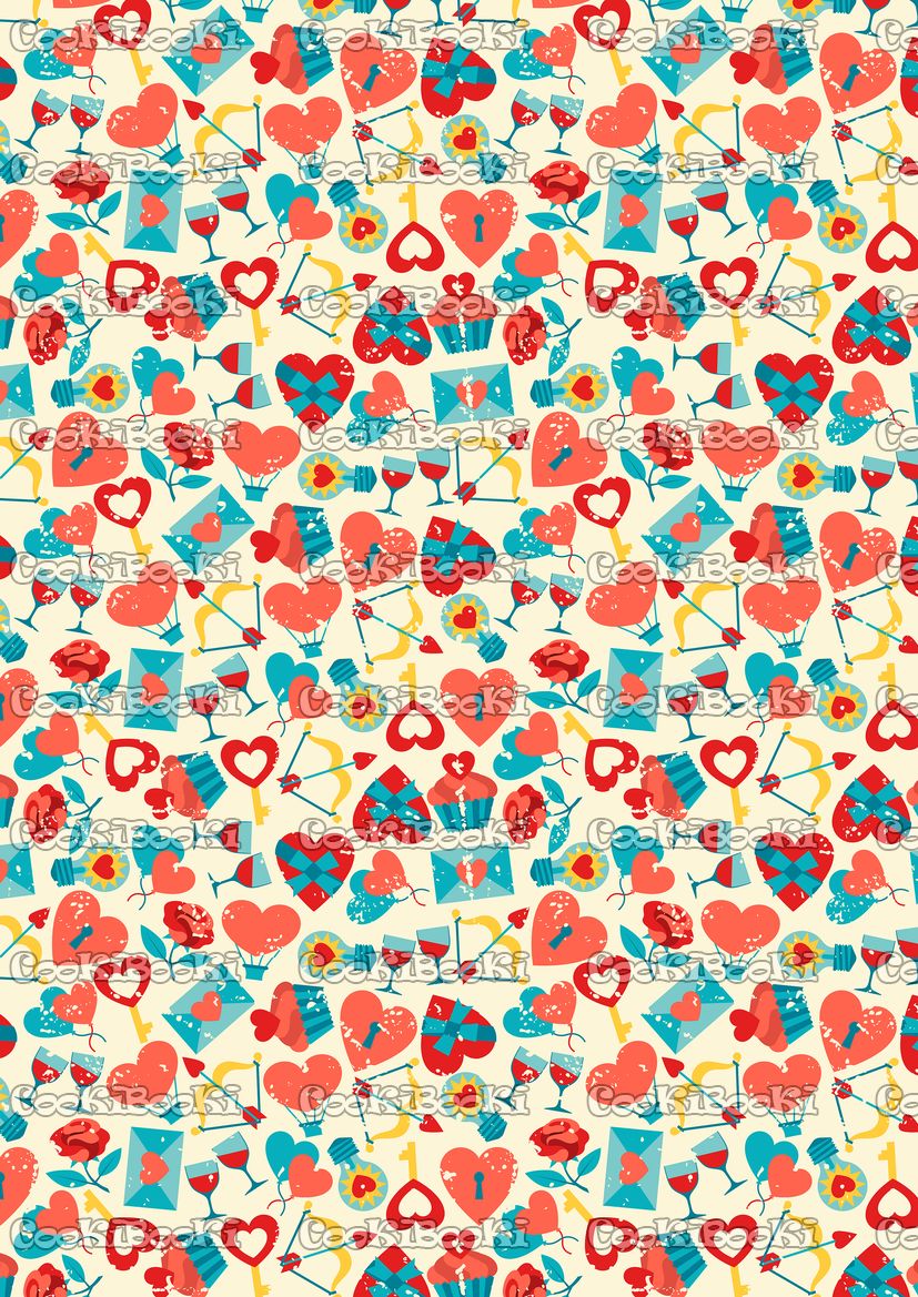 Valentine's and Wedding seamless pattern. Шаблон за печат - Свети Валентин #121 - Image 1
