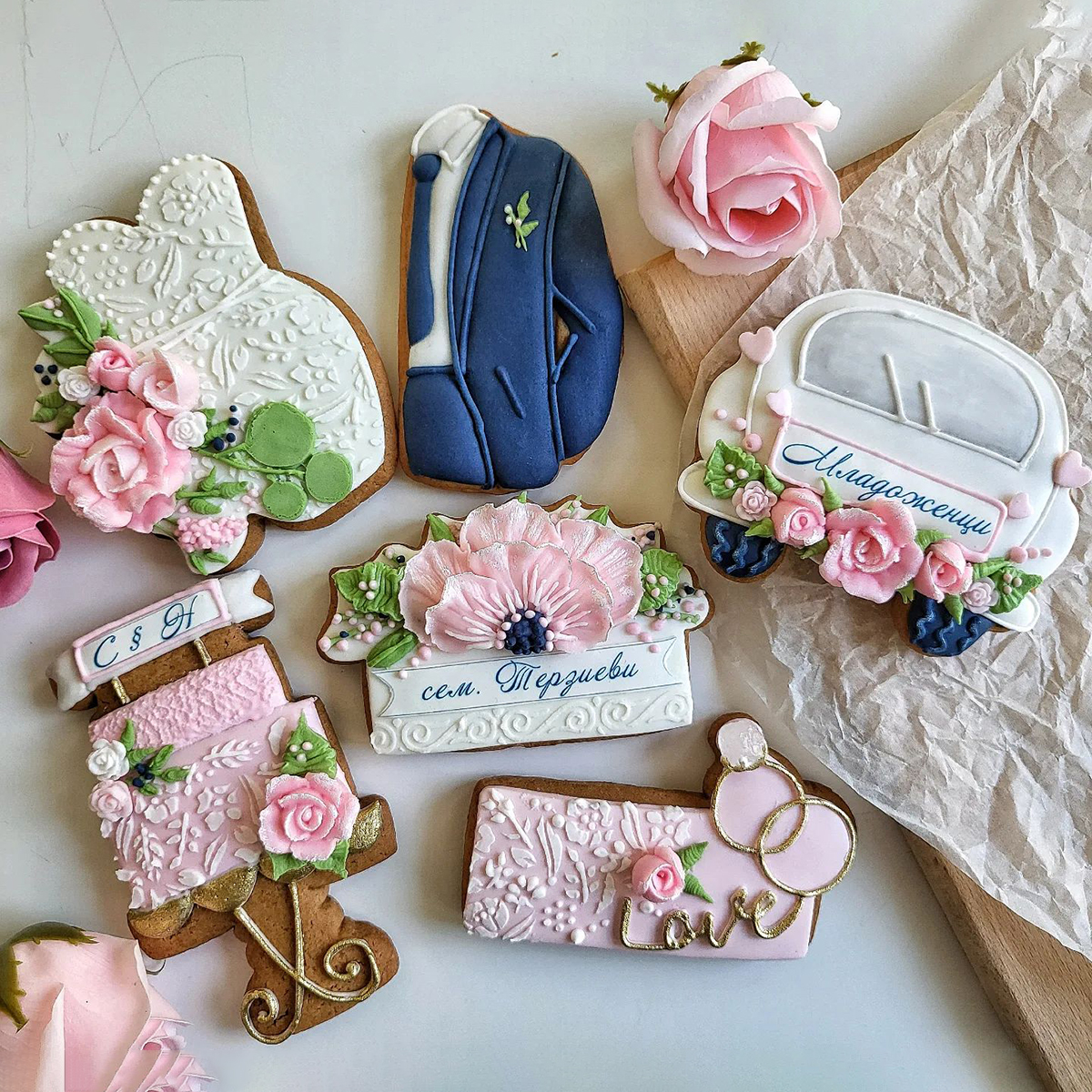 WED003 Бисквитки на сватбена тематика #03 - Image 1